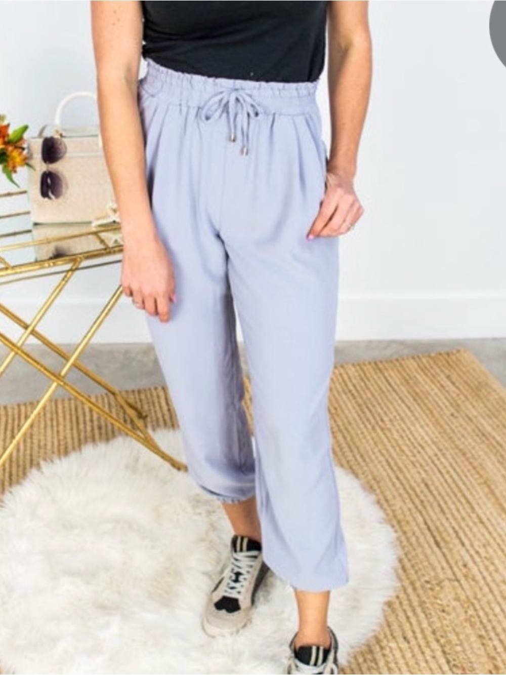 Light Lilac Drawstring Joggers